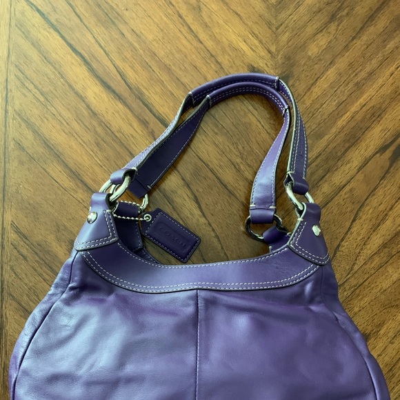 *SOLD*. Purple Coach Purse - Picture 6 of 9